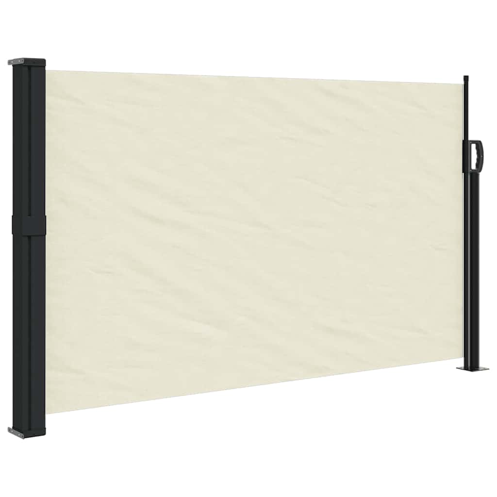 Uttrekkbar sidemarkise 120x600 cm kremhvit