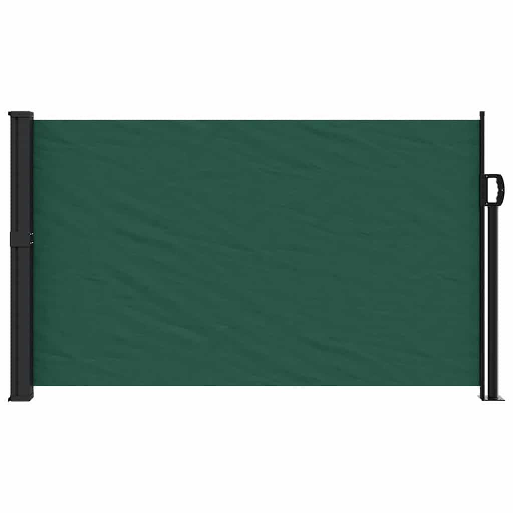 Uttrekkbar sidemarkise mørkegrønn 120x600 cm