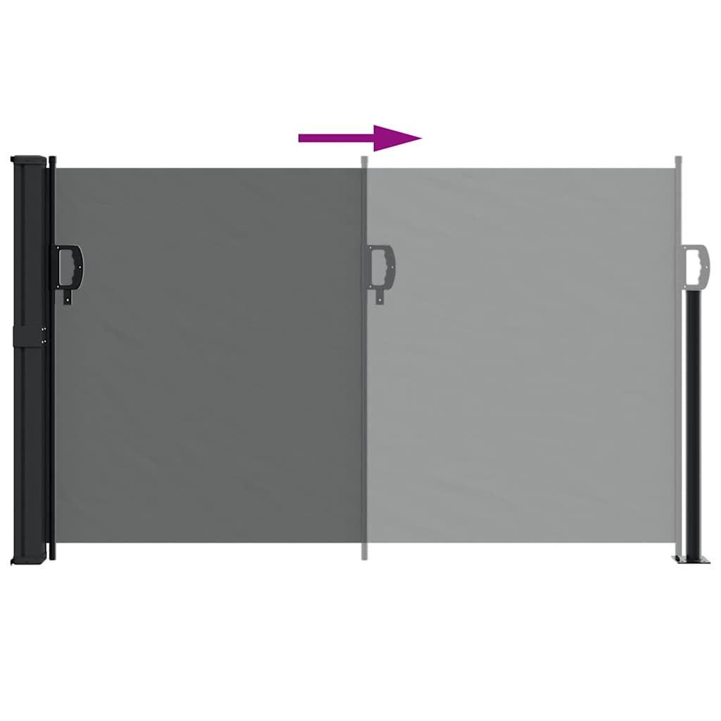 Uttrekkbar sidemarkise 120x600 cm antrasitt