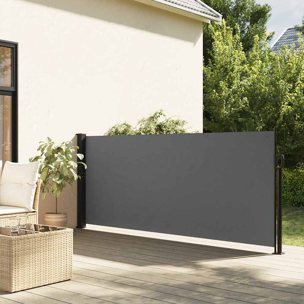 Uttrekkbar sidemarkise 120x600 cm antrasitt
