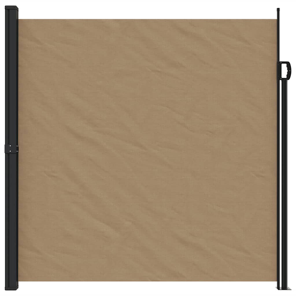 Uttrekkbar sidemarkise gråbrun 200x600 cm