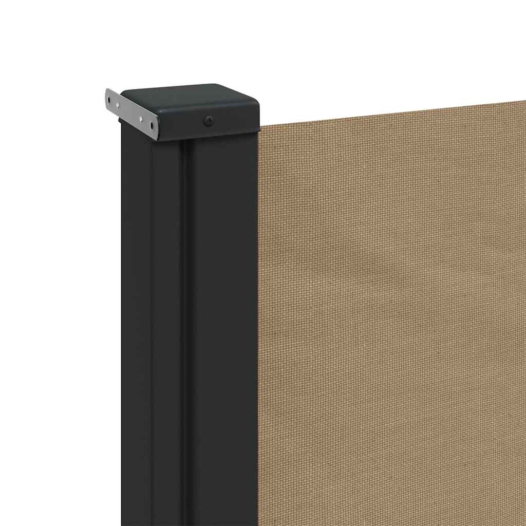 Uttrekkbar sidemarkise gråbrun 200x600 cm