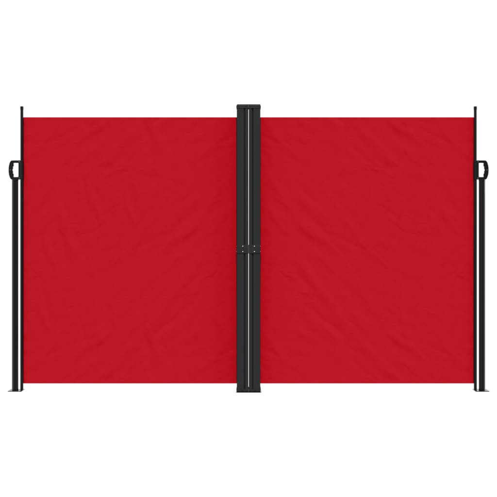 Uttrekkbar sidemarkise 200x1200 cm rød