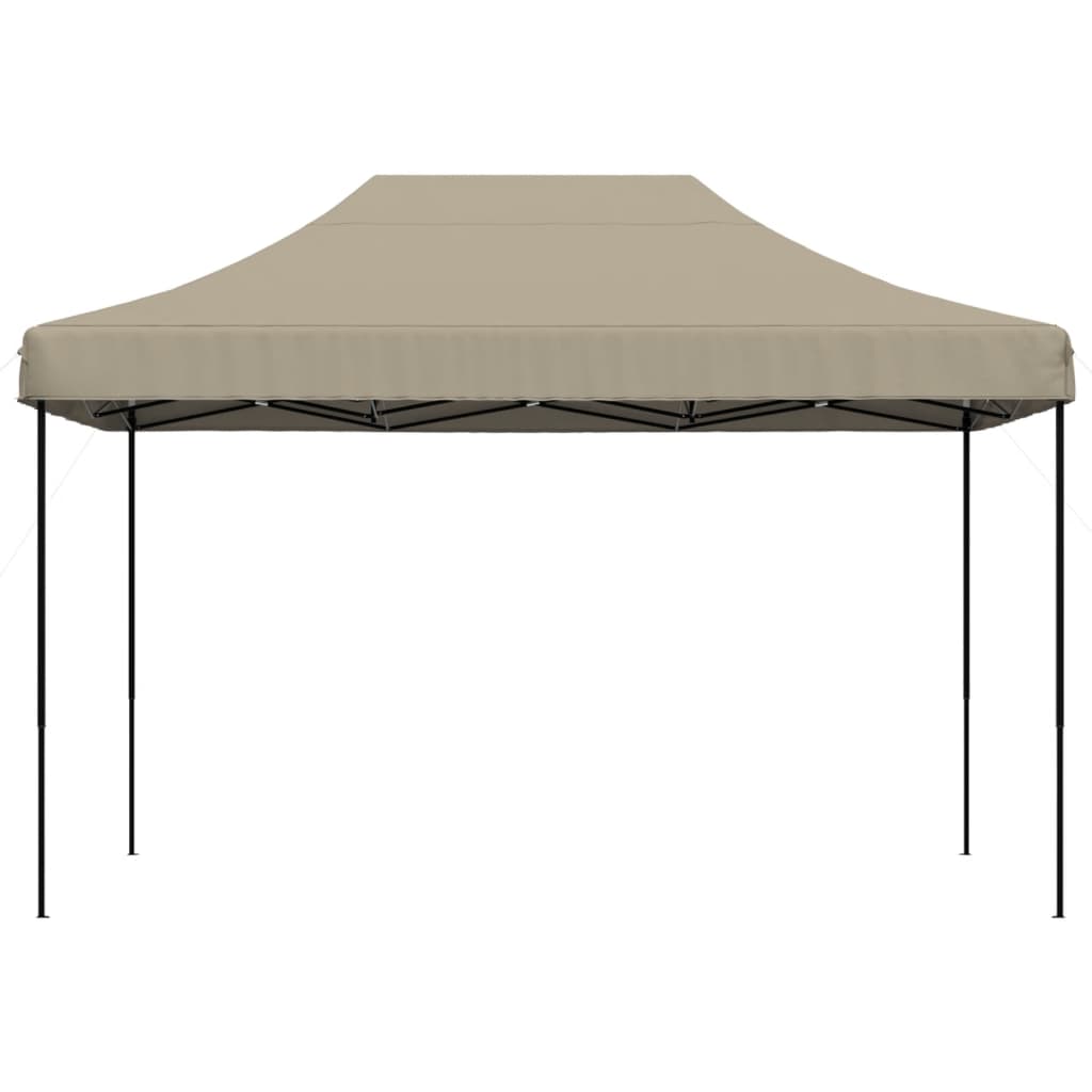 Sammenleggbart partytelt pop-up gråbrun 410x279x315 cm