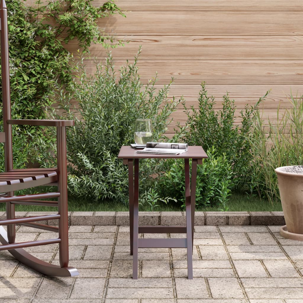 Sammenleggbart sidebord brun heltre poppeltre
