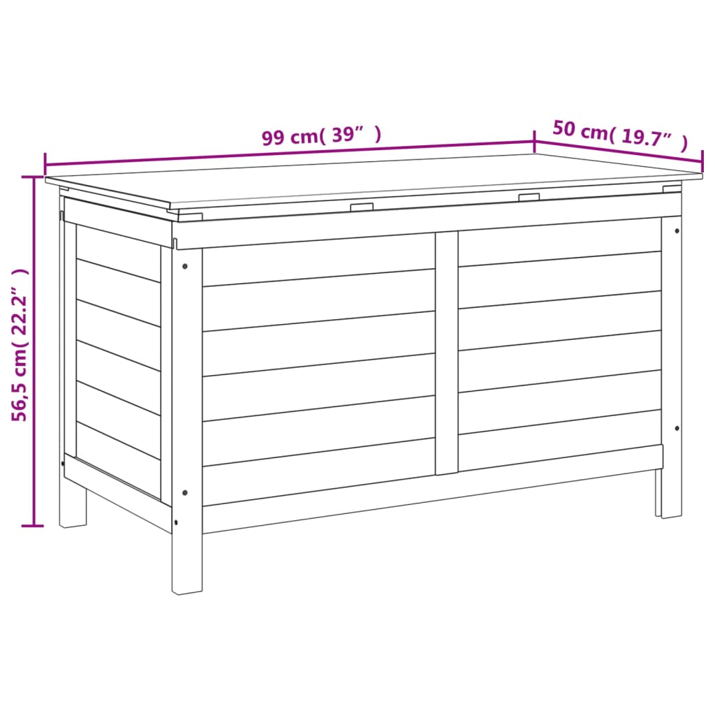 Putekasse 99x50x56,5 cm heltre gran
