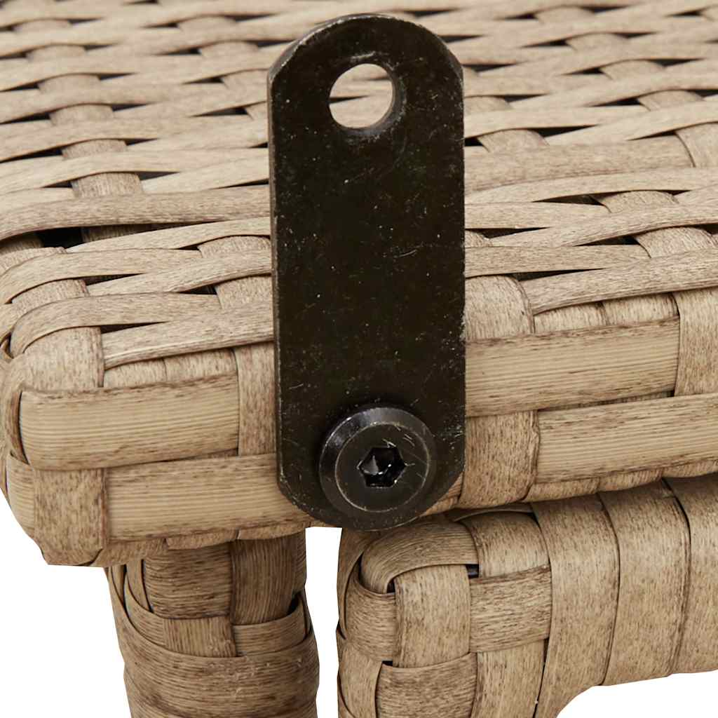Sammenleggbart hagebord beige 90x51x75 cm polyrotting