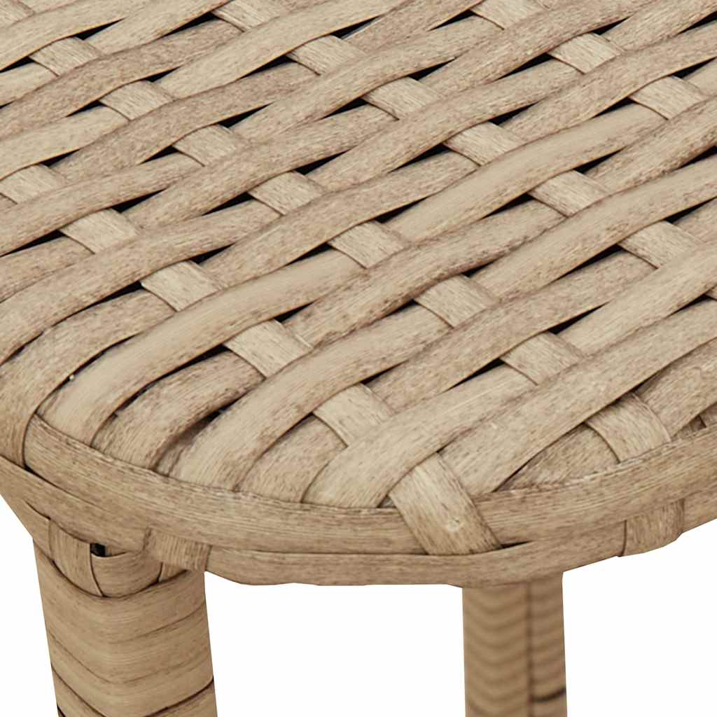 Sammenleggbart hagebord beige 90x51x75 cm polyrotting