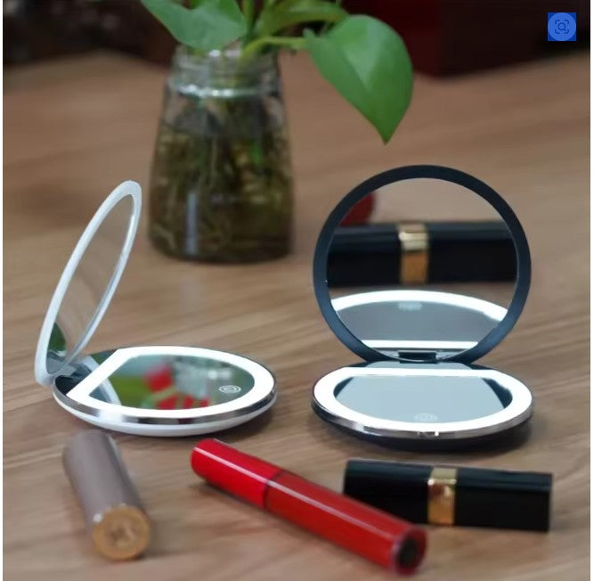 Sminkespeil med LED lys Pink Blush 2 for 1