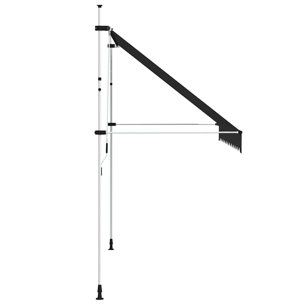 Manuell uttrekkbar markise 300 cm antrasitt