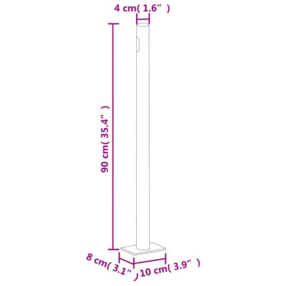 Uttrekkbar sidemarkise 140 x 300 cm svart