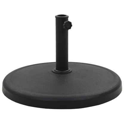 Parasollfot polyresin rund 19 kg svart