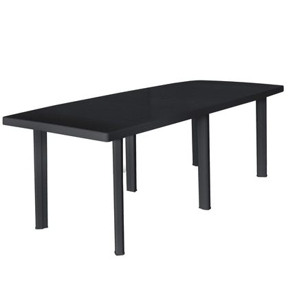 Hagebord antrasitt 216x90x72 cm plast