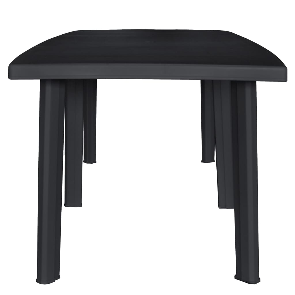 Hagebord antrasitt 216x90x72 cm plast