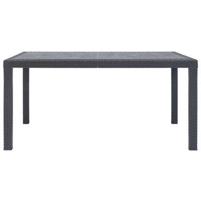 Hagebord 150x90x72 cm plast rottingdesign brun