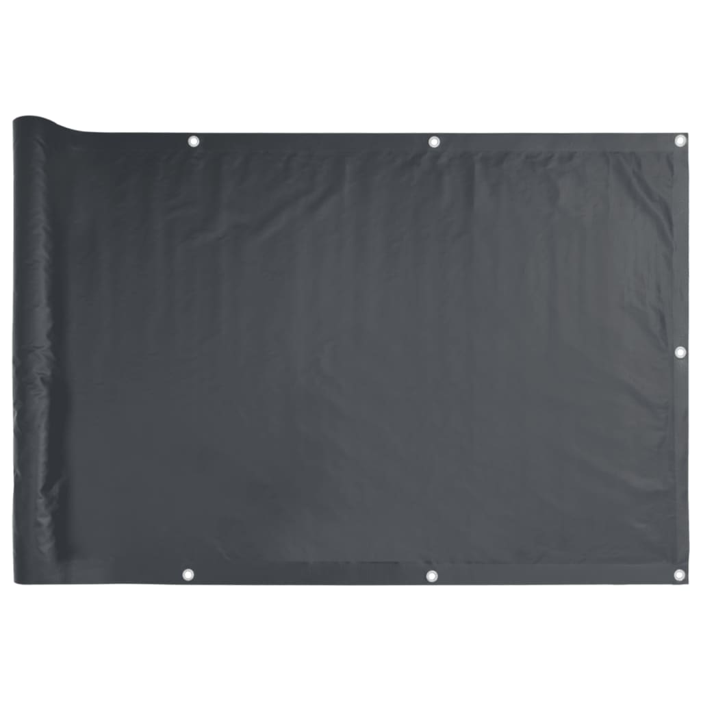 Balkongskjerm Oxfordstoff 75x600 cm Antrasitt