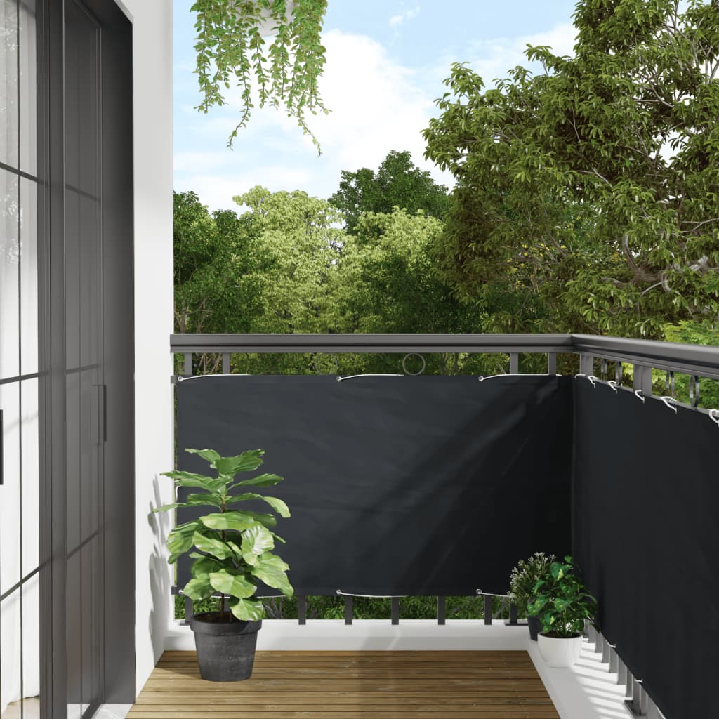 Balkongskjerm Oxfordstoff 75x600 cm Antrasitt
