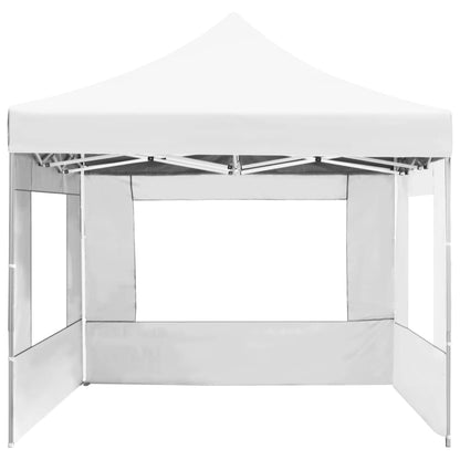 Profesjonelt foldbart festtelt med vegger aluminium 4,5x3m hvit
