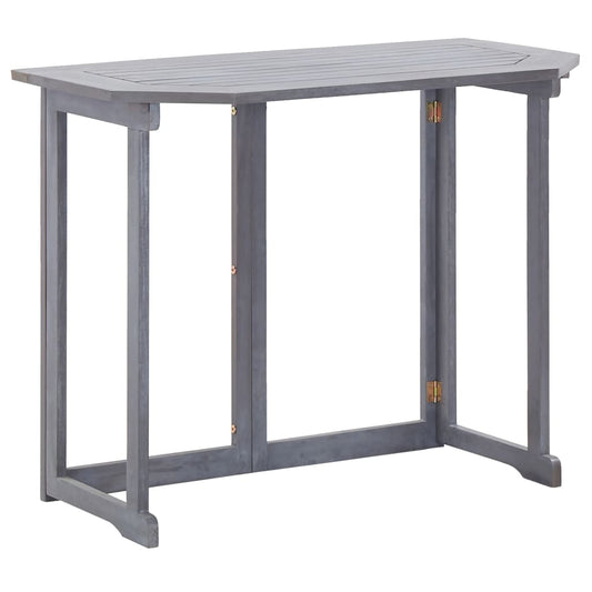 Sammenleggbart balkongbord 90x50x74 cm heltre akasie