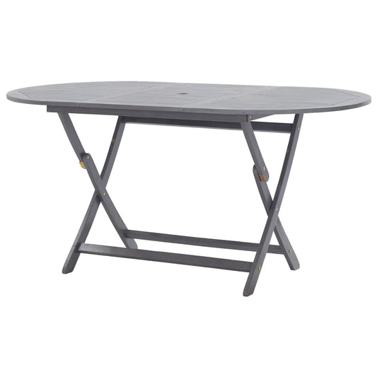 Sammenleggbart hagebord 160x85x75 cm heltre akasie