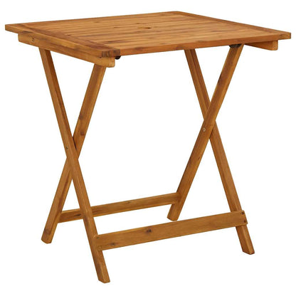 Sammenleggbart hagebord 70x70x75 cm heltre akasie