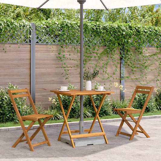 Sammenleggbart hagebord 70x70x75 cm heltre akasie