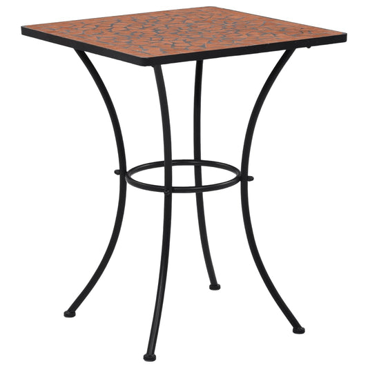 Mosaikkbistrobord terrakotta 60 cm keramikk