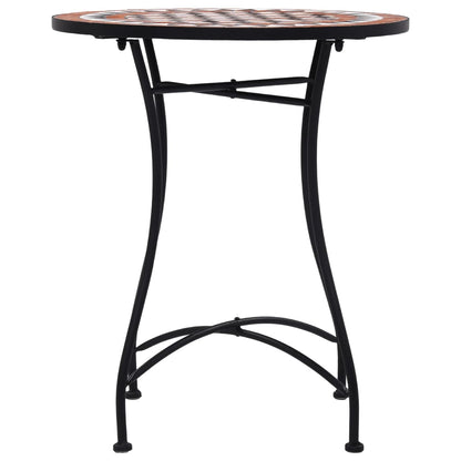 Mosaikkbistrobord brun 60 cm keramikk