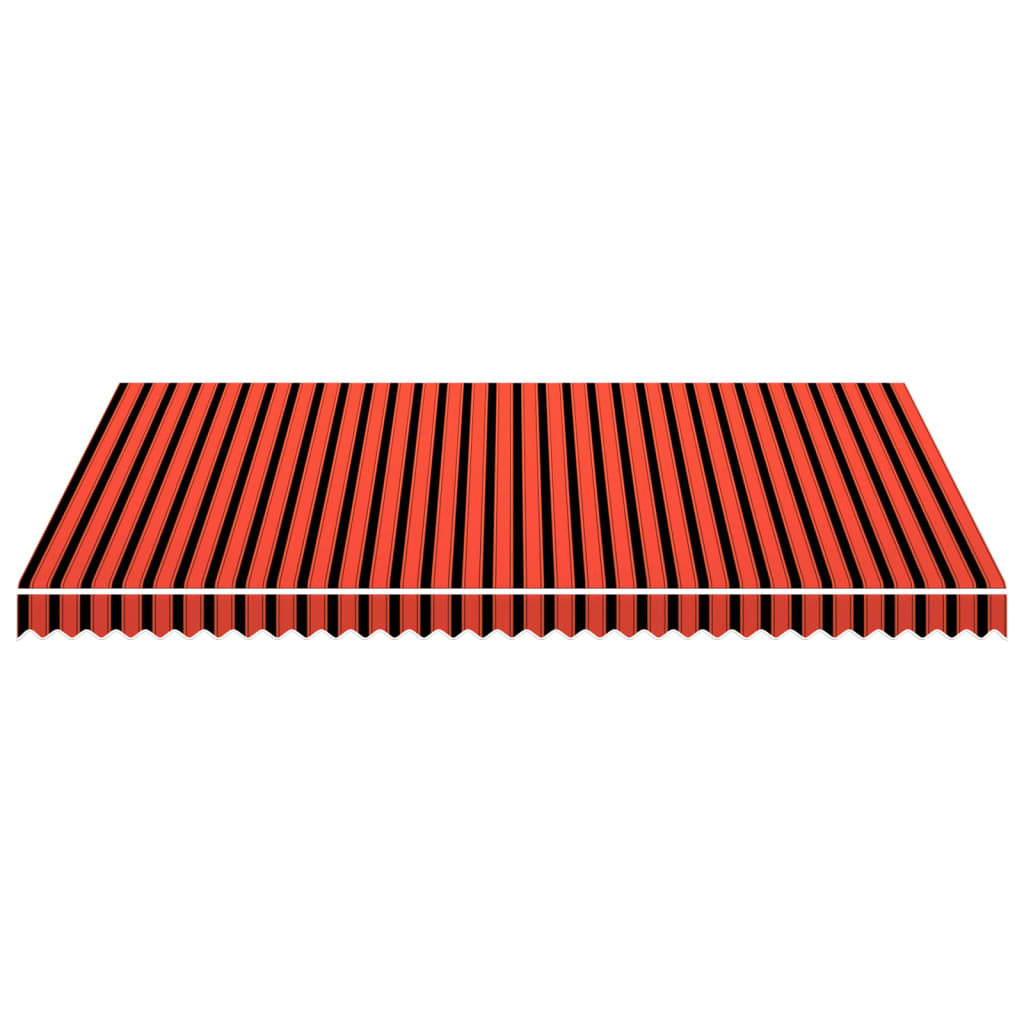 Markiseduk oransje og brun 450x300 cm