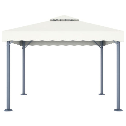 Paviljong 300x300 cm kremhvit aluminium