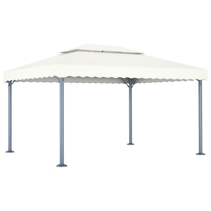 Paviljong 400x300 cm kremhvit aluminium