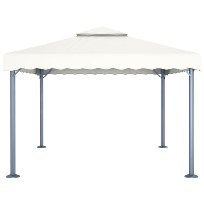 Paviljong 400x300 cm kremhvit aluminium