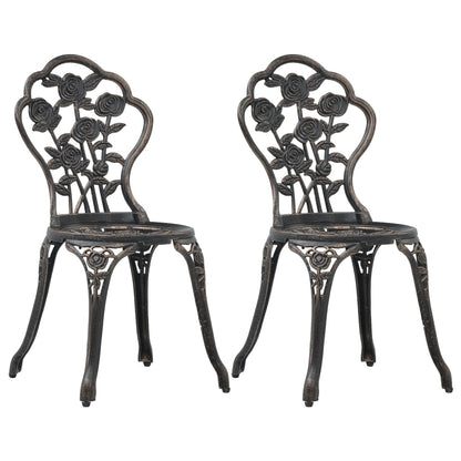 Bistrostoler 2 stk bronsestøpt aluminium