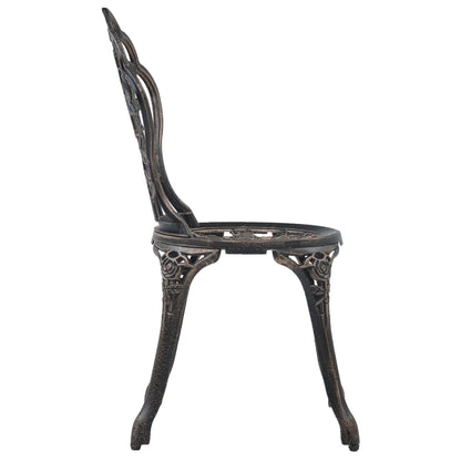 Bistrostoler 2 stk bronsestøpt aluminium