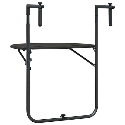 Hengende balkongbord brun 60x64x83,5 cm plast rottingutseende