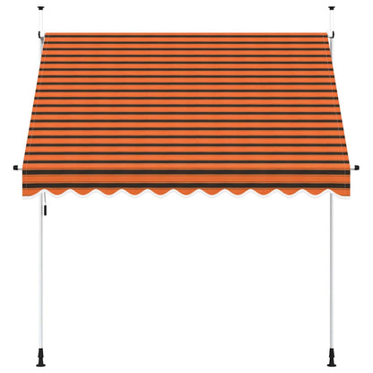 Manuell uttrekkbar markise 250 cm oransje og brun