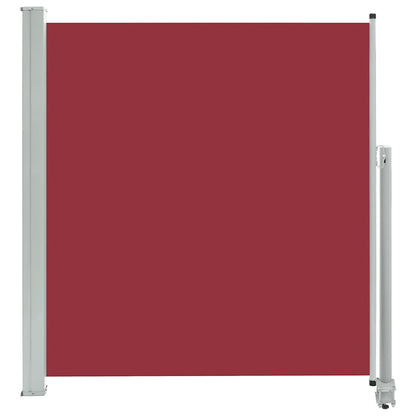Uttrekkbar sidemarkise 140 x 300 cm rød