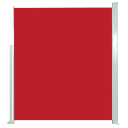 Uttrekkbar sidemarkise 120x500 cm rød