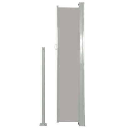 Uttrekkbar sidemarkise 120x500 cm grå