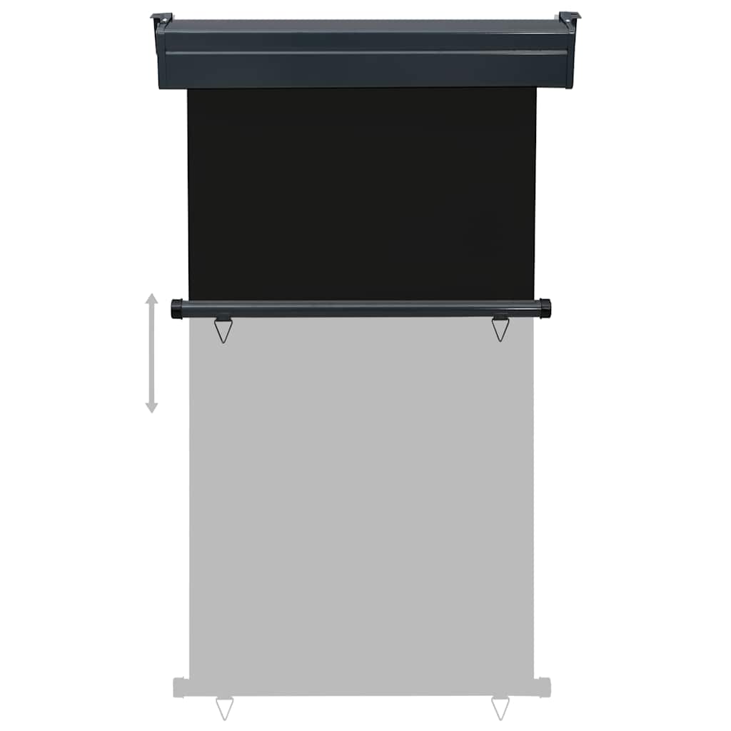 Sidemarkise for balkong 100x250 cm svart