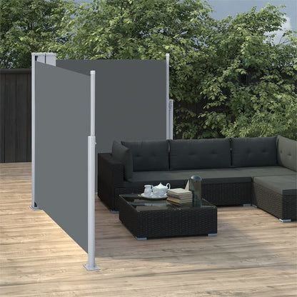 Uttrekkbar sidemarkise 120x600 cm antrasitt