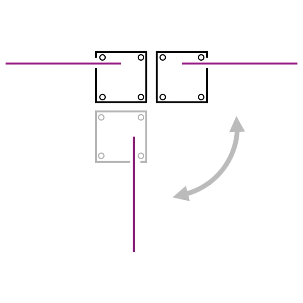 Uttrekkbar sidemarkise 120x600 cm antrasitt