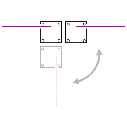 Uttrekkbar sidemarkise 120x600 cm antrasitt