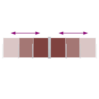 Uttrekkbar sidemarkise 140x600 cm brun