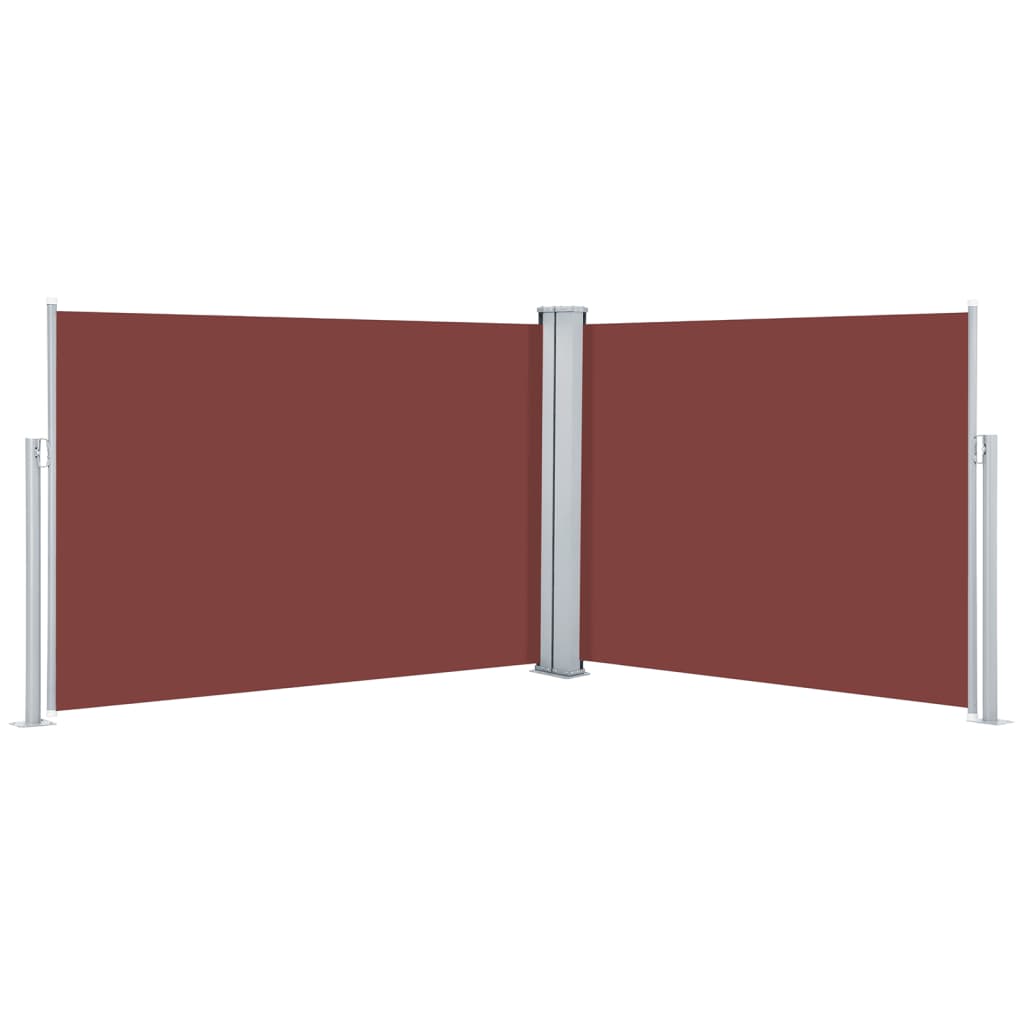 Uttrekkbar sidemarkise 100x1000 cm brun
