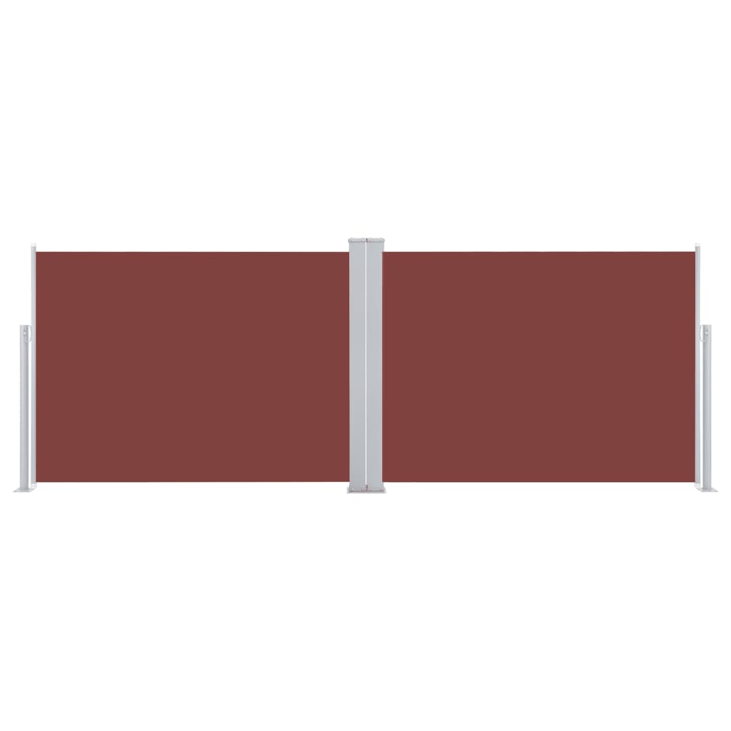 Uttrekkbar sidemarkise 100x1000 cm brun