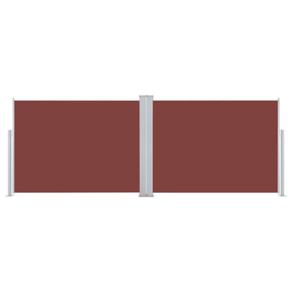Uttrekkbar sidemarkise 100x1000 cm brun