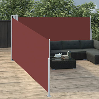 Uttrekkbar sidemarkise 100x1000 cm brun