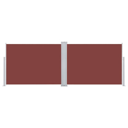 Uttrekkbar sidemarkise 120x1000 cm brun