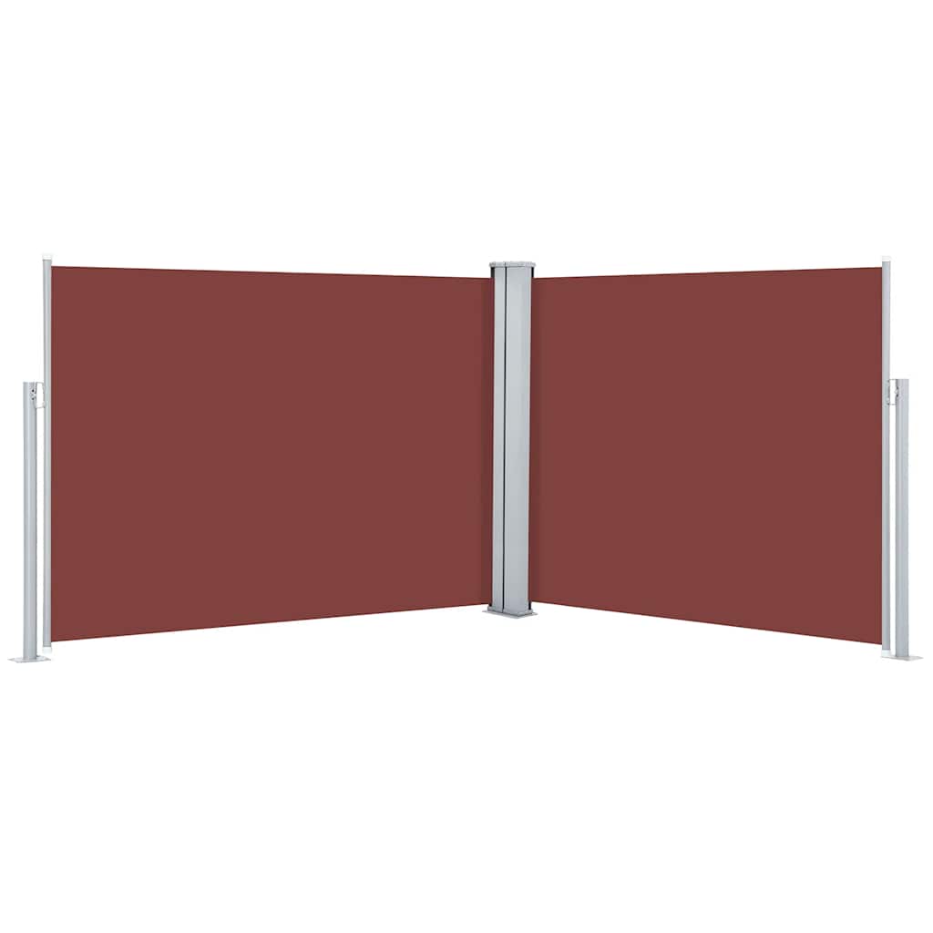 Uttrekkbar sidemarkise 140x1000 cm brun